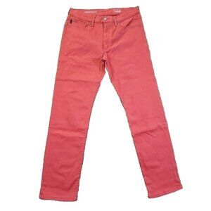 Crown & Ivy Men’s Motion Flex Chino Pants Berry Red 34x32 Straight Fit EUC LN